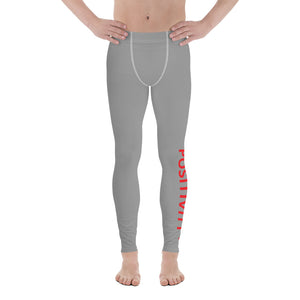 Very Durable "POSITIVITY" Print Men's Sports Compression Pants