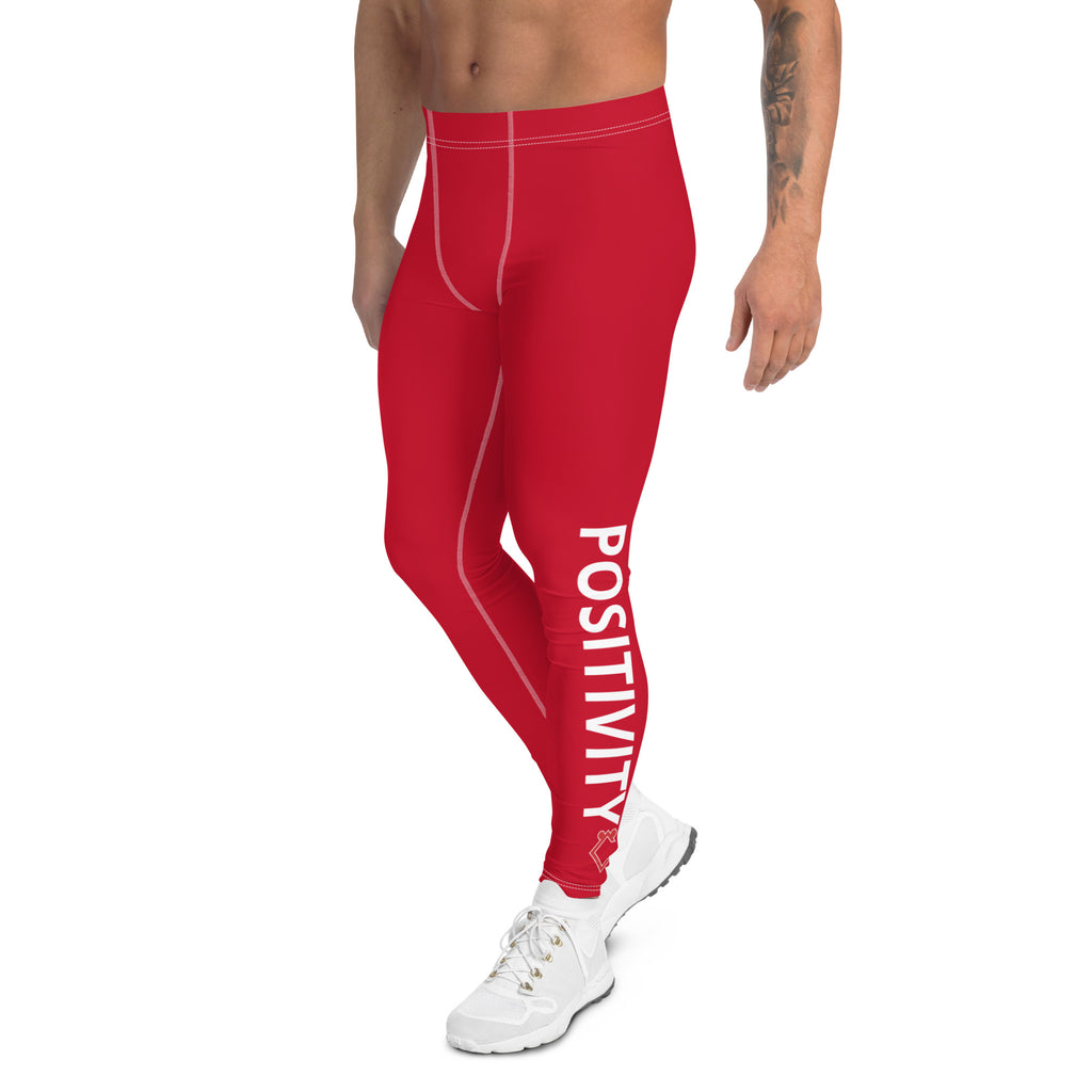 Very Durable "POSITIVITY" Print Men's Sports Compression Pants