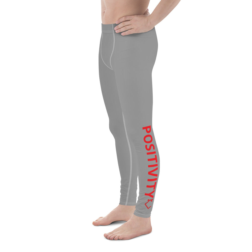 Very Durable "POSITIVITY" Print Men's Sports Compression Pants