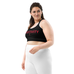 Very Durable "POSITIVITY" Print Plus Size Sports Bra