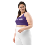 Very Durable "POSITIVITY" Print Plus Size Sports Bra