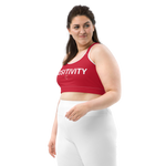 Very Durable "POSITIVITY" Print Plus Size Sports Bra