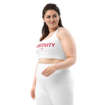 Very Durable "POSITIVITY" Print Plus Size Sports Bra