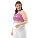 Very Durable "POSITIVITY" Print Plus Size Sports Bra