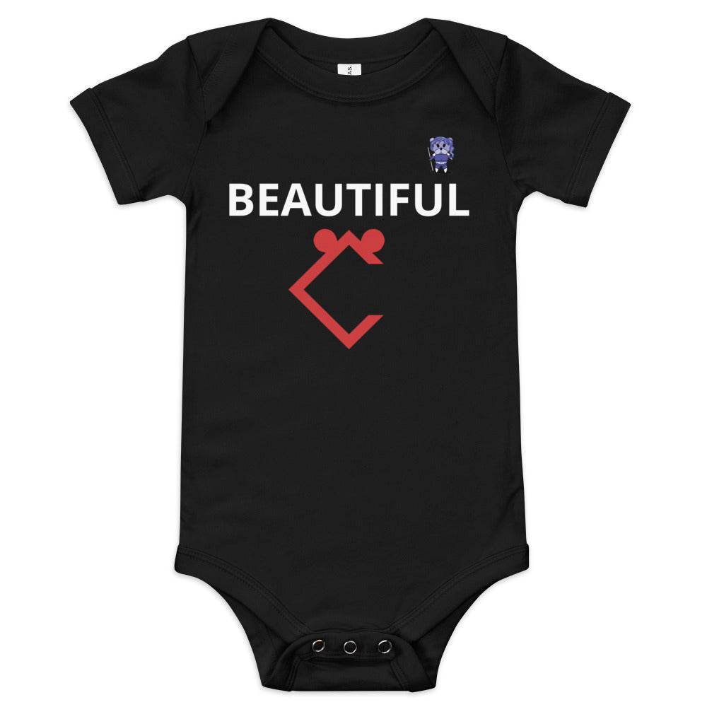 Very Durable "BEAUTIFUL" Print Onesies