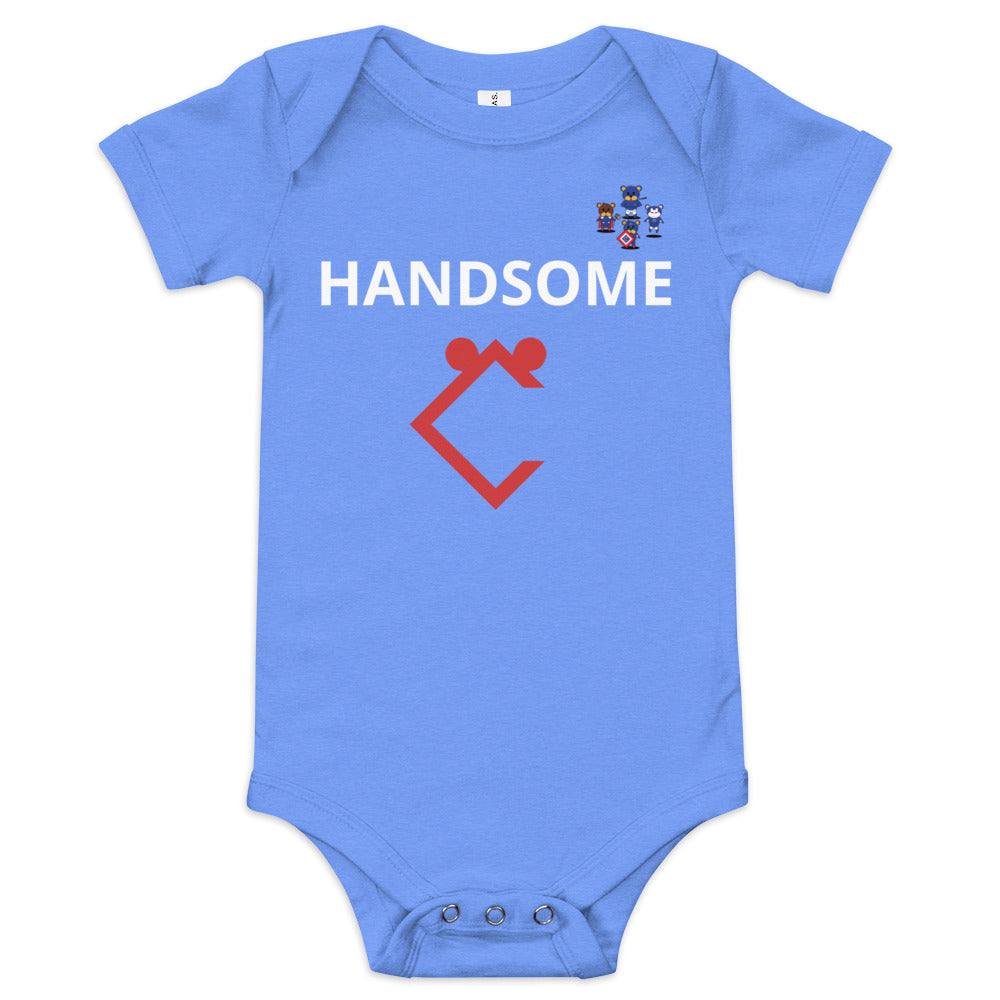 Very Durable "HANDSOME" Print Onesies