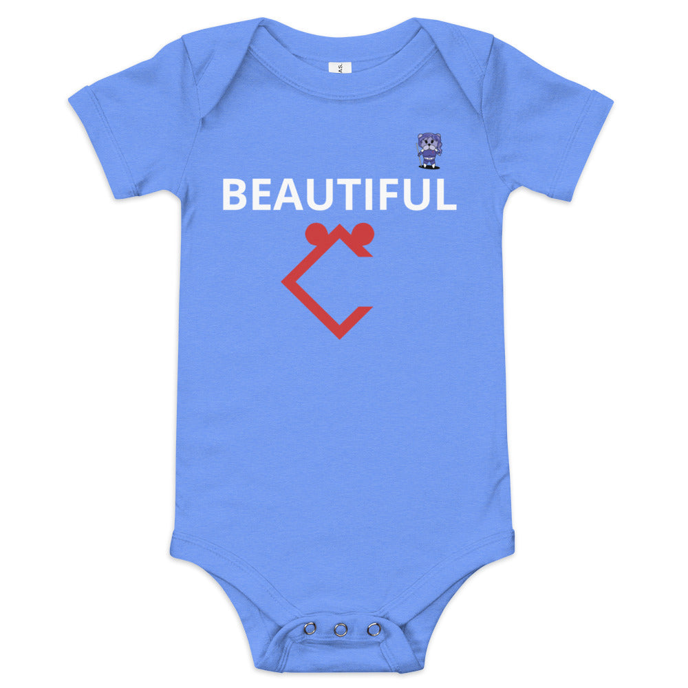 Very Durable "BEAUTIFUL" Print Onesies