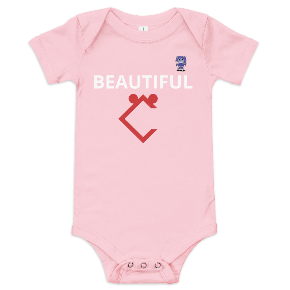 Very Durable "BEAUTIFUL" Print Onesies