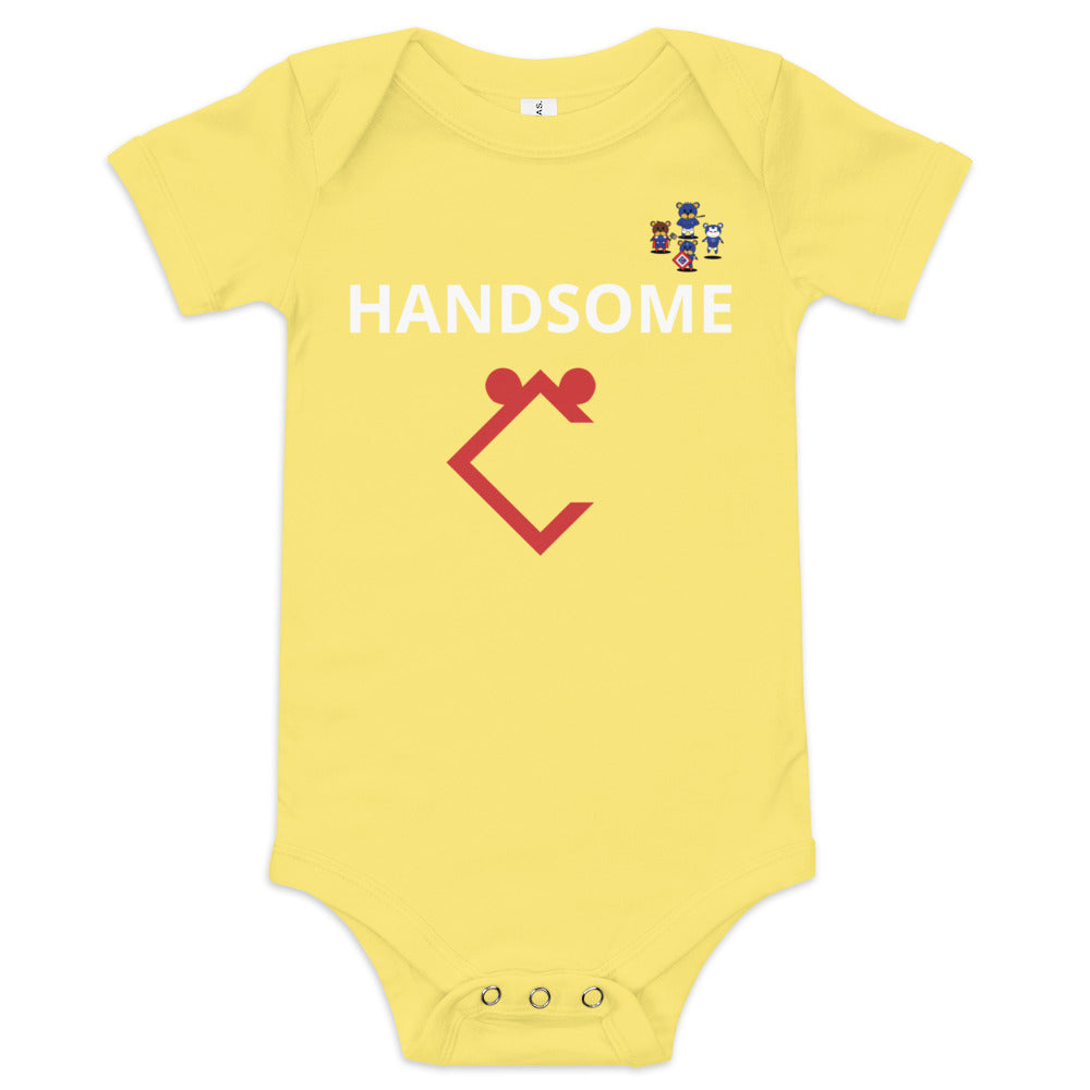 Very Durable "HANDSOME" Print Onesies