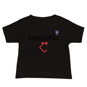 Very Durable Girl's "BEAUTIFUL" Print Short Sleeve Tee