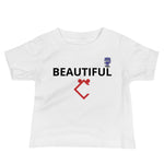 Very Durable Girl's "BEAUTIFUL" Print Short Sleeve Tee