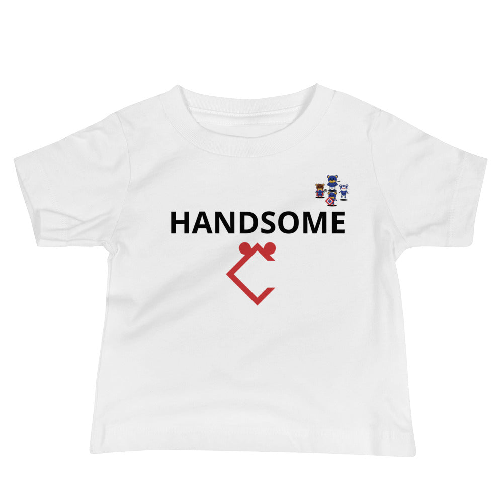 Very Durable Boy's "HANDSOME" Print Short Sleeve Tee