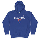 Very Durable Girl's "BEAUTIFUL" Print Hoodie