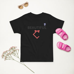 Very Durable Girl's "BEAUTIFUL" Print T-Shirt