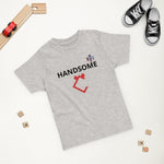 Very Durable Boy's  "HANDSOME" Print T-Shirt