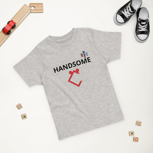 Very Durable Boy's  "HANDSOME" Print T-Shirt