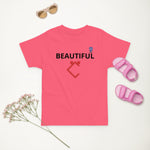 Very Durable Girl's "BEAUTIFUL" Print T-Shirt