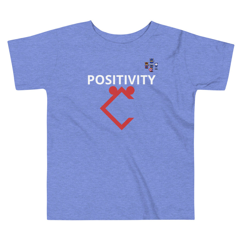 Very Durable Unisex Toddler "POSITIVITY" Print T-Shirt