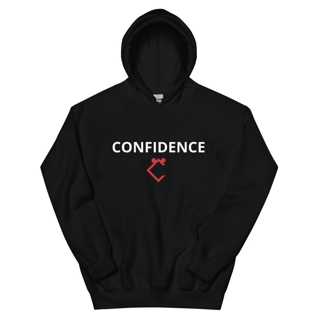 Very Durable "CONFIDENCE" Print Plus Size Hoodie