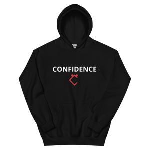 Very Durable "CONFIDENCE" Print Plus Size Hoodie