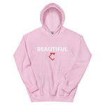 Very Durable "BEAUTIFUL" Print Plus Size Hoodie