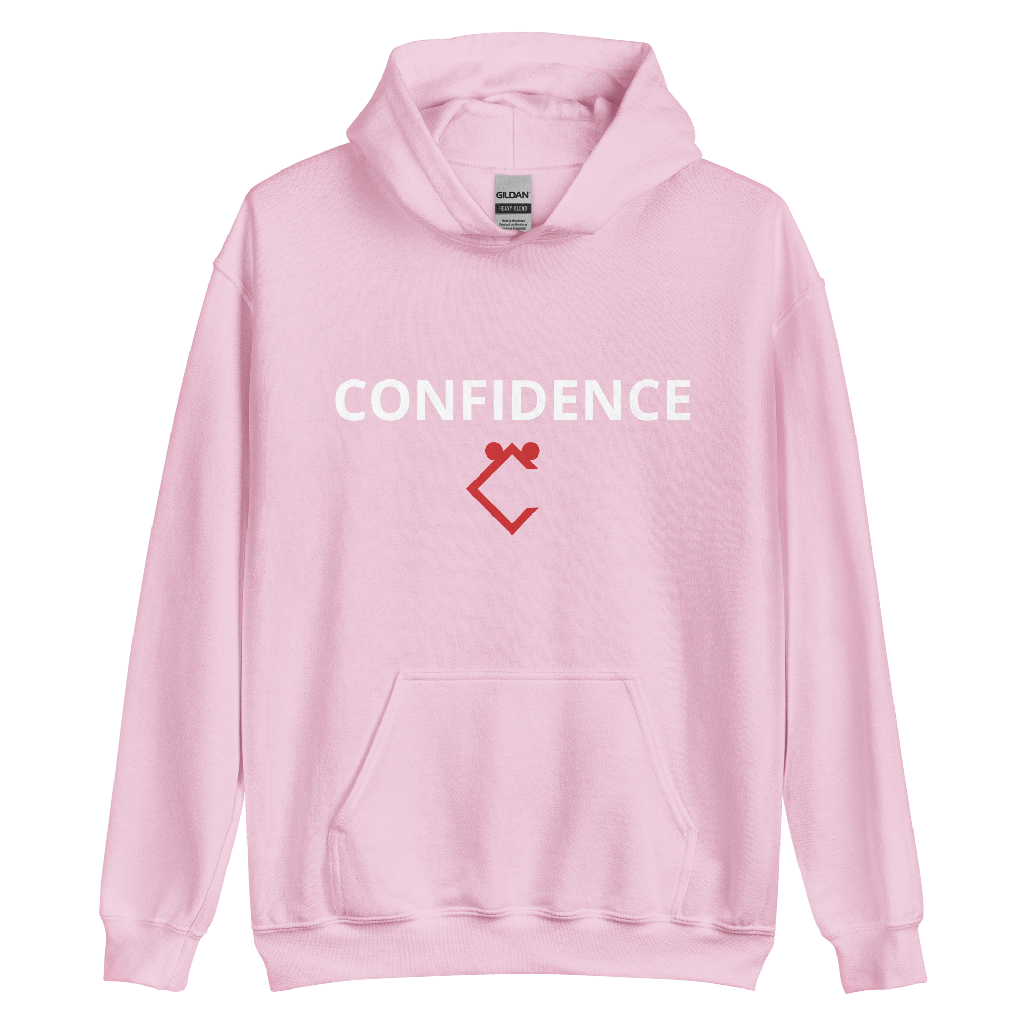 Very Durable "CONFIDENCE" Print Plus Size Hoodie