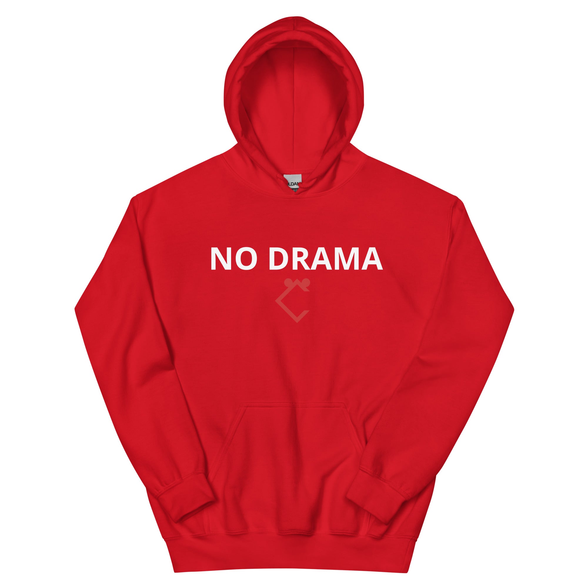 Very Durable "No Drama" Print Plus Size Hoodie