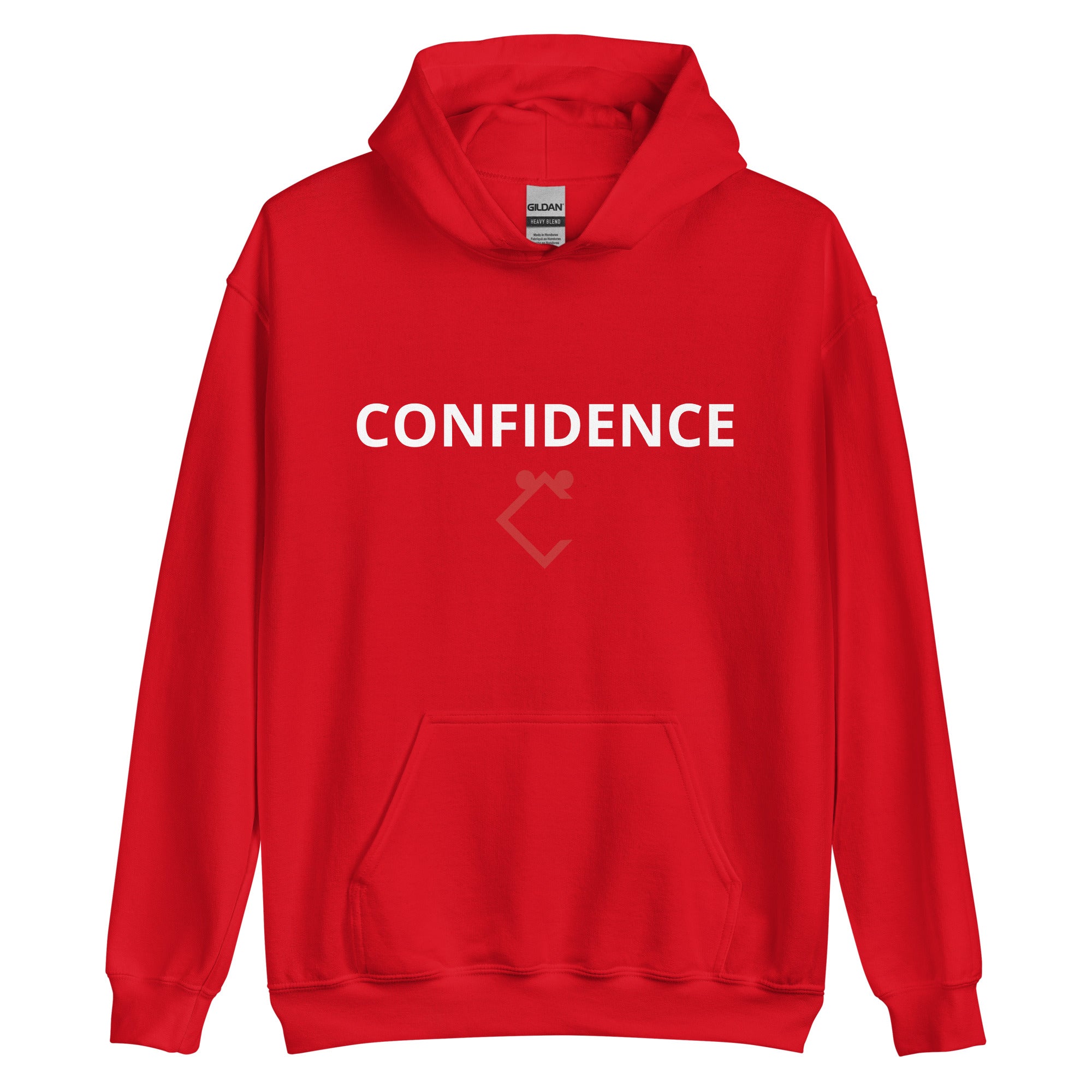 Very Durable "CONFIDENCE" Print Plus Size Hoodie