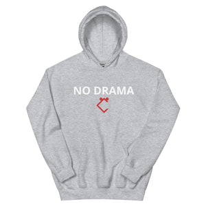 Very Durable "No Drama" Print Plus Size Hoodie