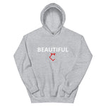 Very Durable "BEAUTIFUL" Print Plus Size Hoodie