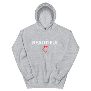 Very Durable "BEAUTIFUL" Print Plus Size Hoodie