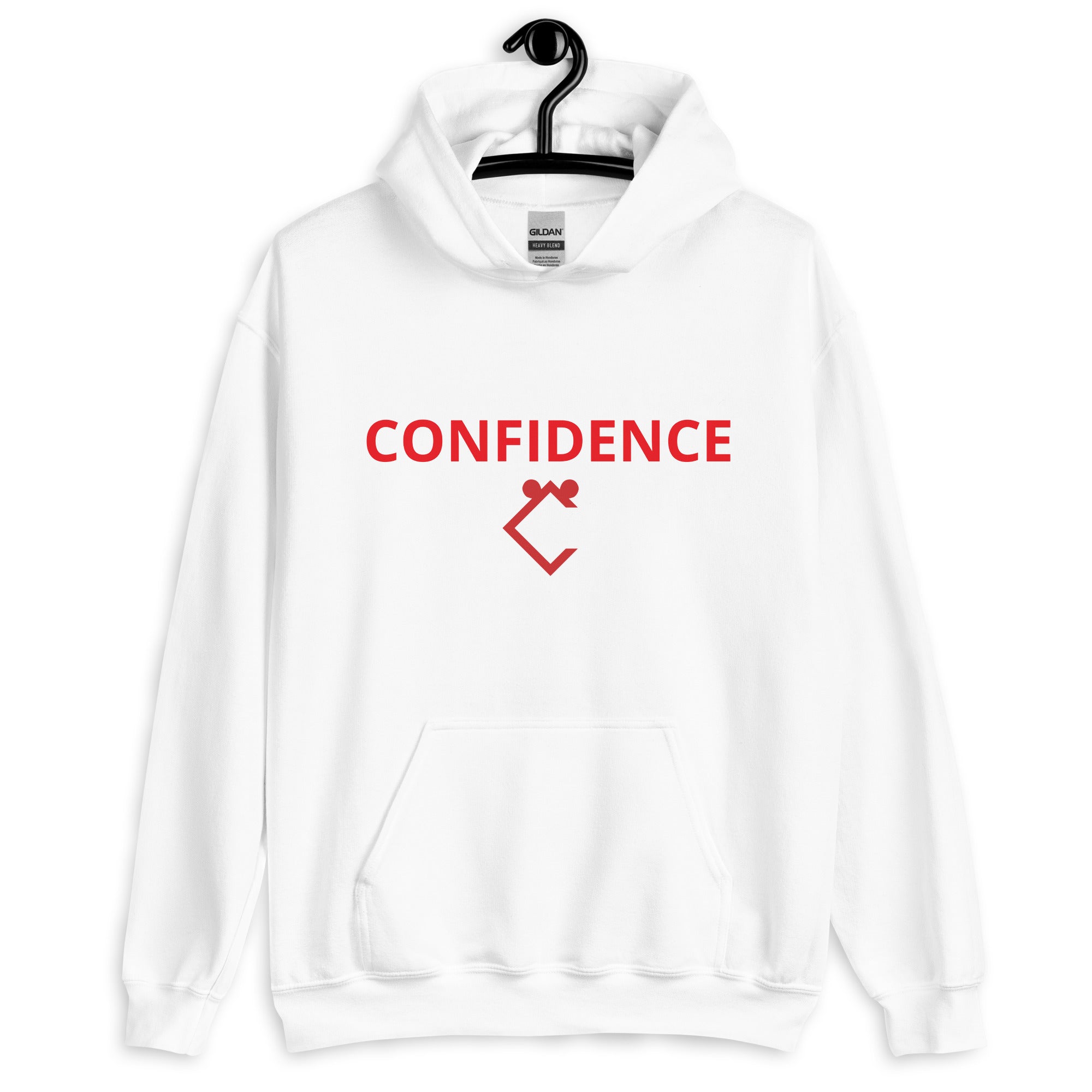 Very Durable "CONFIDENCE" Print Plus Size Hoodie