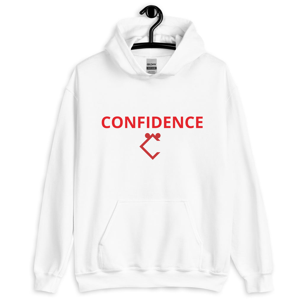 Very Durable "CONFIDENCE" Print Plus Size Hoodie