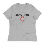 Very Durable "BEAUTIFUL" Print Plus Size Relaxed T-Shirt