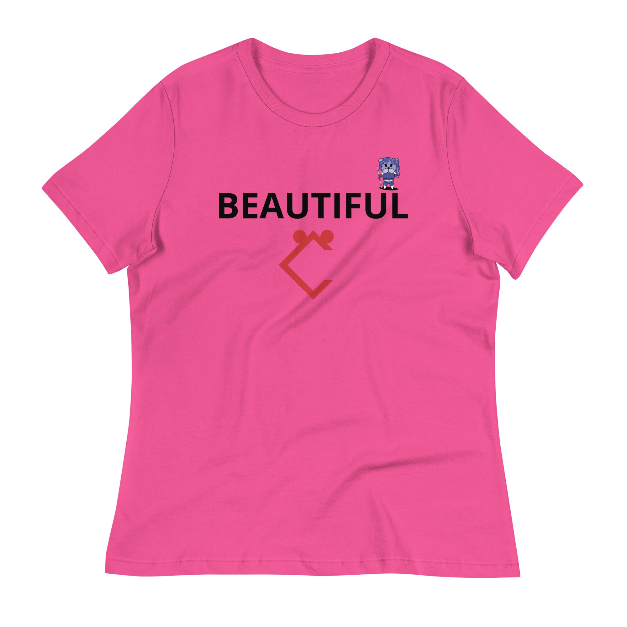 Very Durable Girl's "BEAUTIFUL" Print T-Shirt