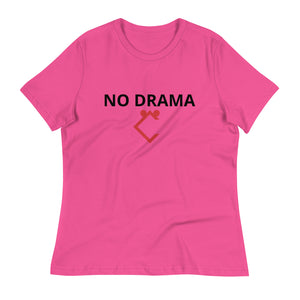 Very Durable "NO DRAMA" Print Plus Size Relaxed T-Shirt