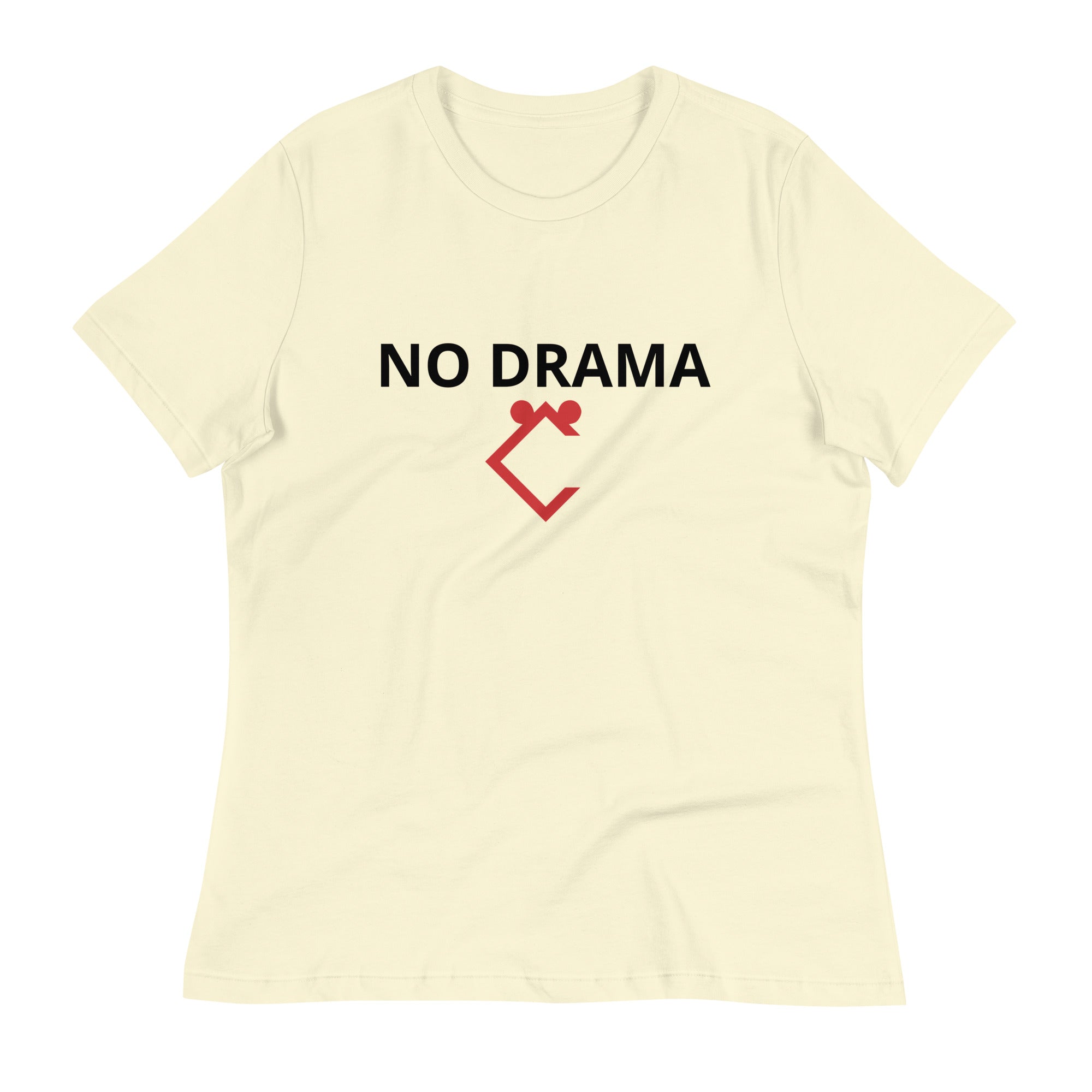 Very Durable "NO DRAMA" Print Plus Size Relaxed T-Shirt