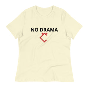 Very Durable "NO DRAMA" Print Plus Size Relaxed T-Shirt