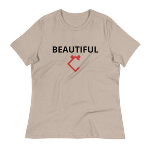 Very Durable "BEAUTIFUL" Print Relaxed T-Shirt