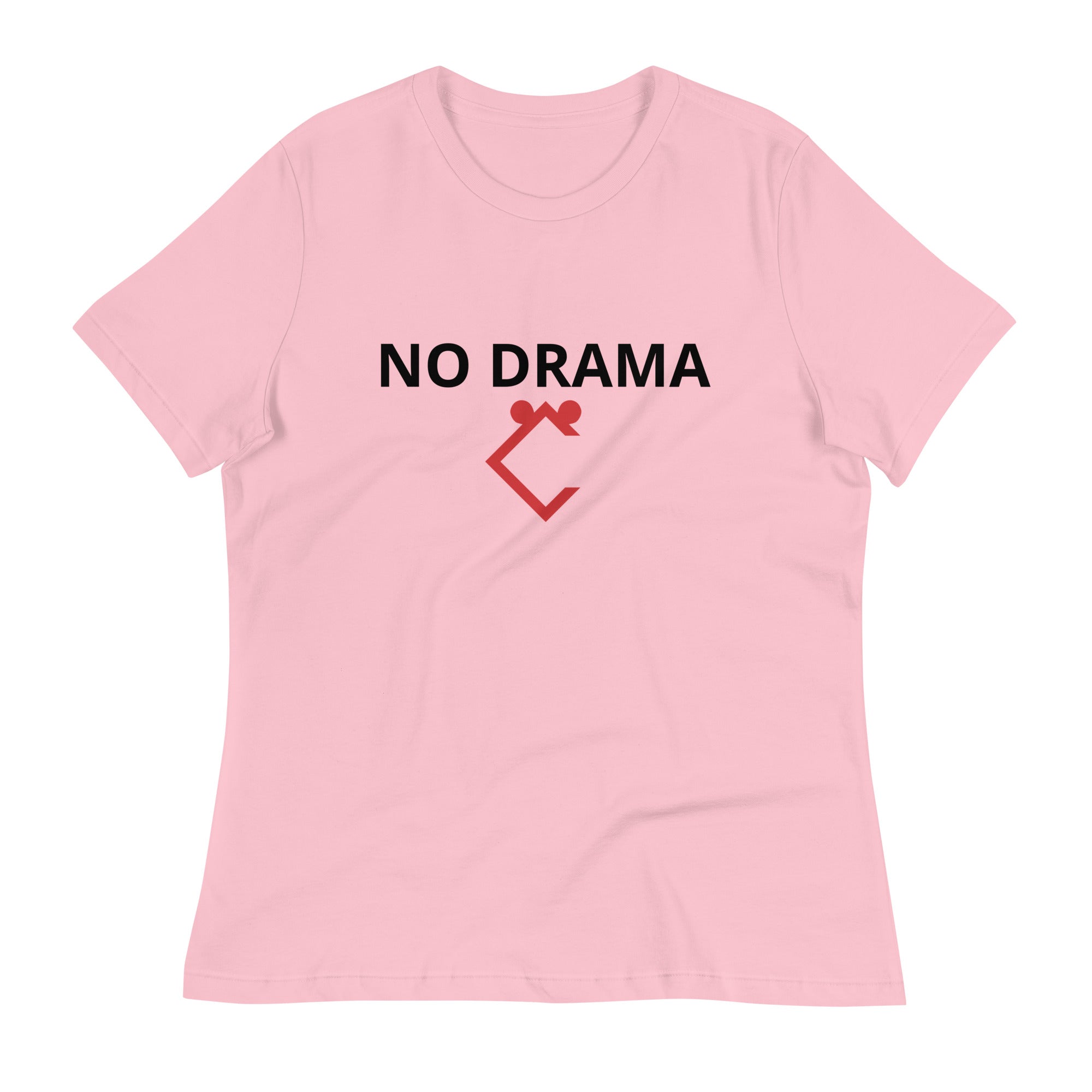 Very Durable "NO DRAMA" Print Plus Size Relaxed T-Shirt