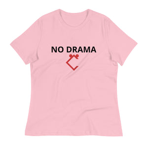 Very Durable "NO DRAMA" Print Plus Size Relaxed T-Shirt