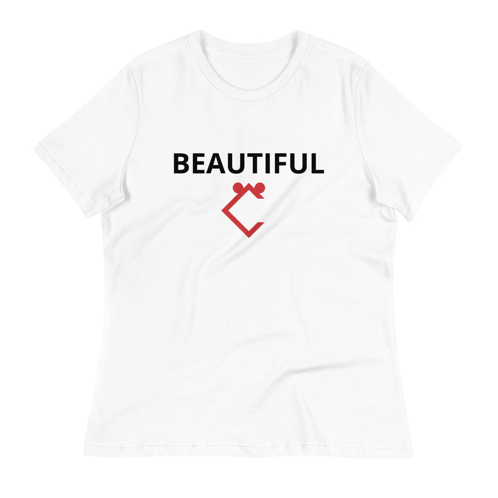 Very Durable "BEAUTIFUL" Print Relaxed T-Shirt