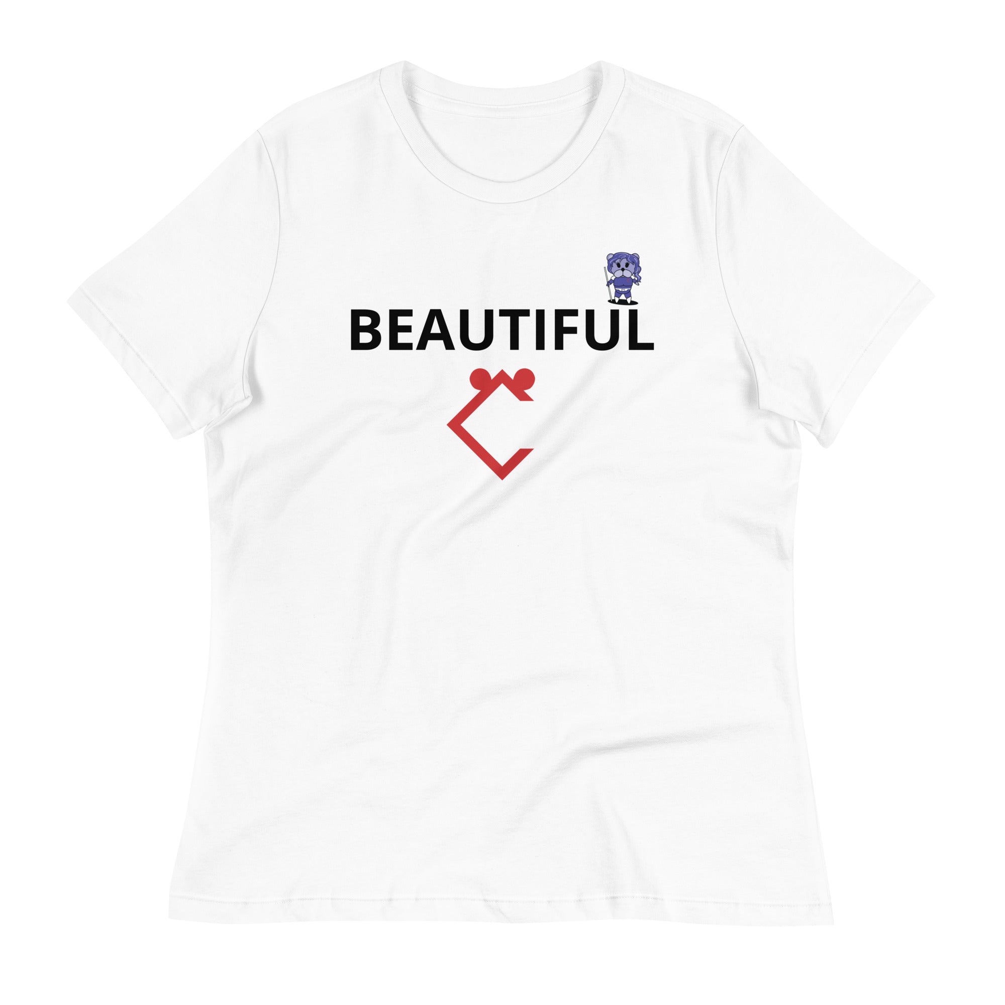 Very Durable Girl's "BEAUTIFUL" Print T-Shirt