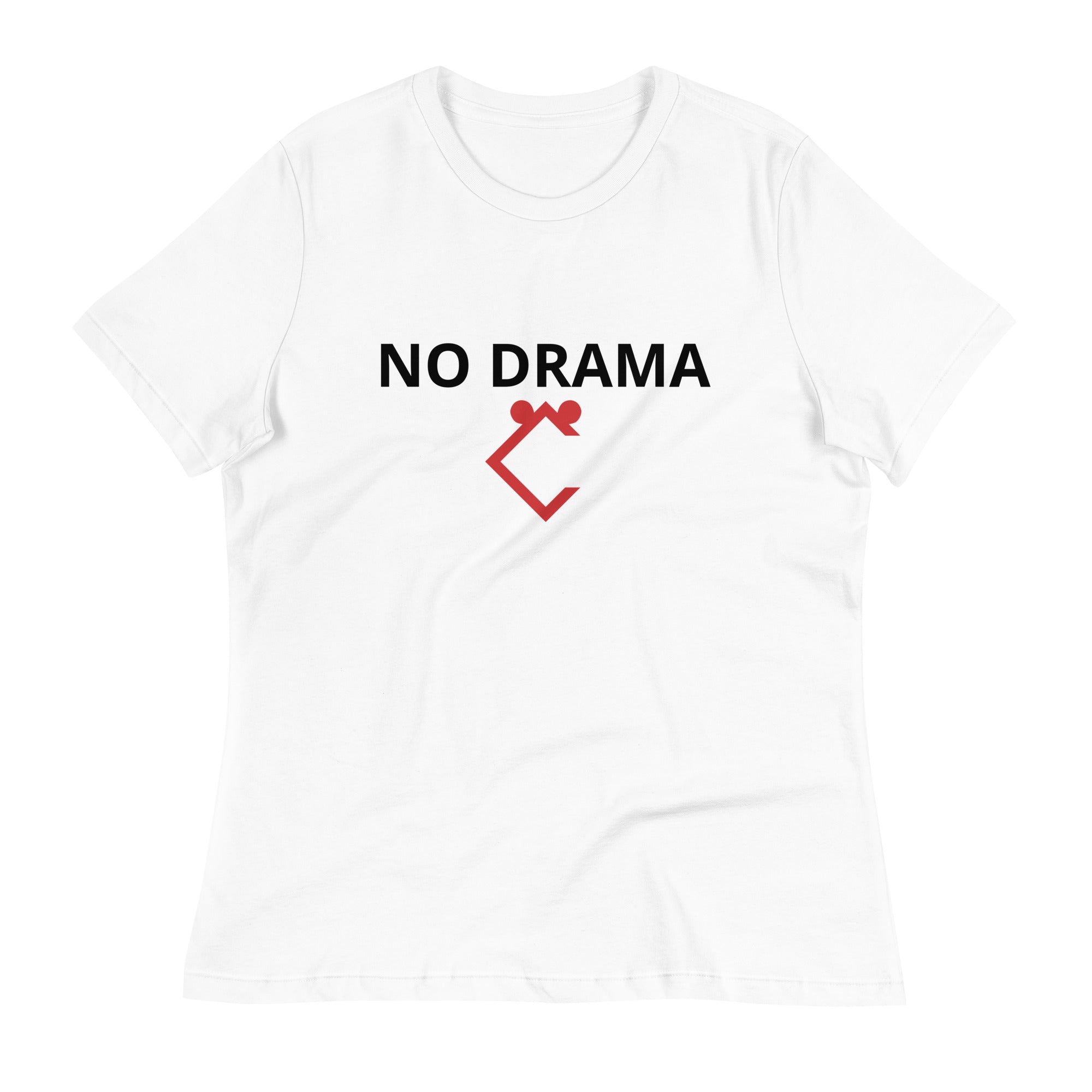 Very Durable "NO DRAMA" Print Plus Size Relaxed T-Shirt