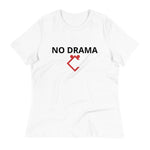 Very Durable "NO DRAMA" Print Plus Size Relaxed T-Shirt