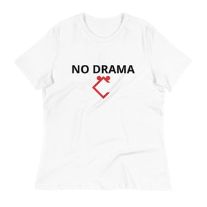 Very Durable "NO DRAMA" Print Plus Size Relaxed T-Shirt