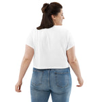 Very Durable "POSITIVITY" Print Plus Size Crop T-Shirt