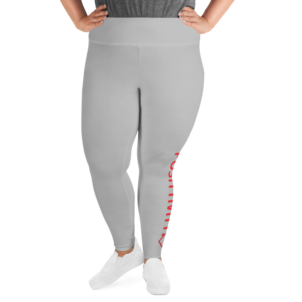 Very Durable "POSITIVITY" Print Plus Size Leggings