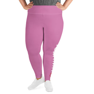 Very Durable "POSITIVITY" Print Plus Size Leggings