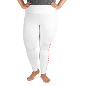 Very Durable "POSITIVITY" Print Plus Size Leggings